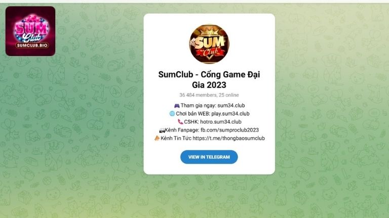 Các kênh liên hệ SumClub được hỗ trợ