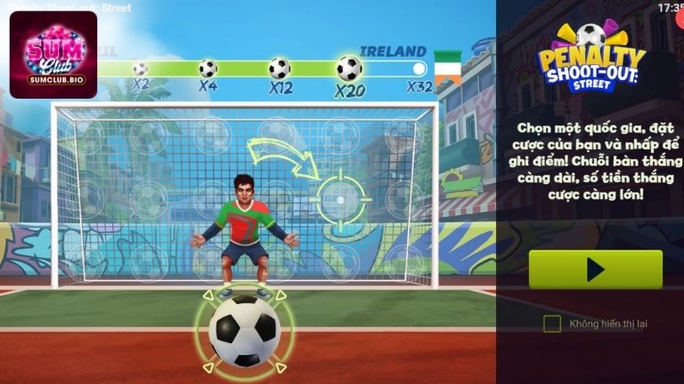 Cách chơi Penalty Shoot-Out Street SumClub cơ bản