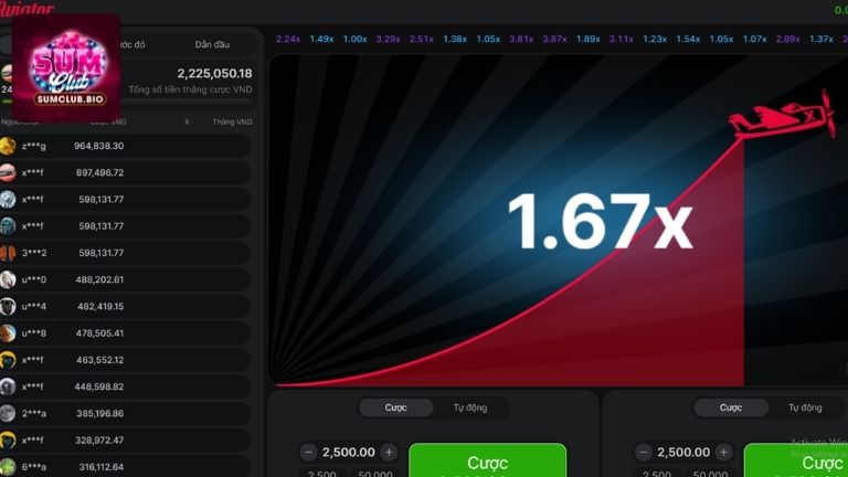 Đôi nét về game Aviator SumClub