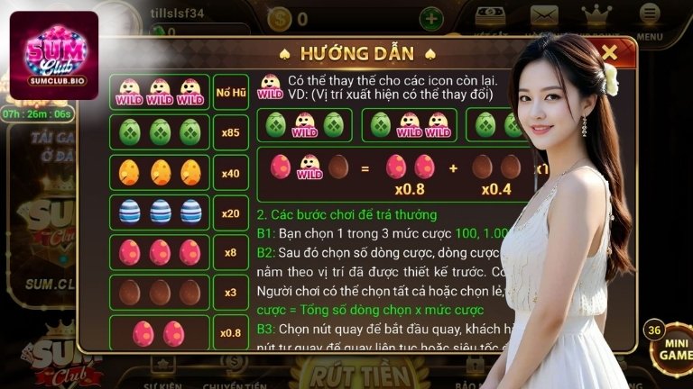 Hệ số trả thưởng của Mini game Săn Trứng