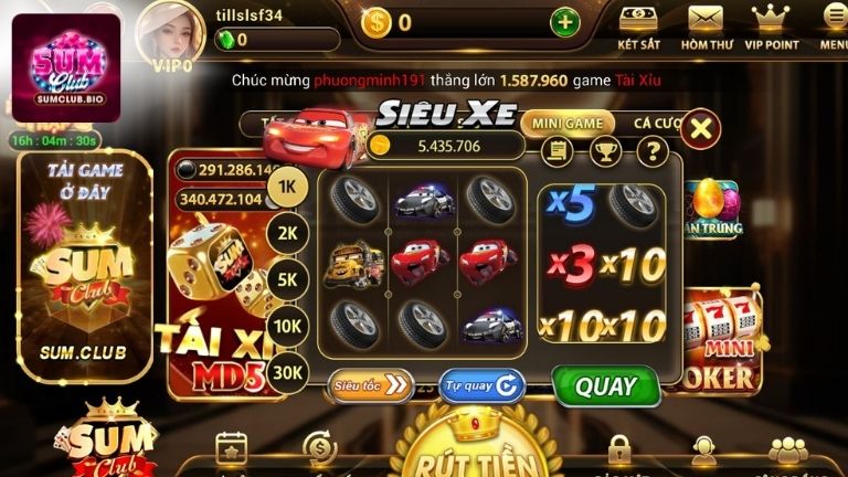 Khám phá Mini game Siêu Xe – Đua tốc độ, săn thưởng cực khủng