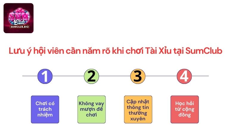 Lưu ý hội viên cần nắm rõ khi chơi Tài Xỉu Tại SumClub