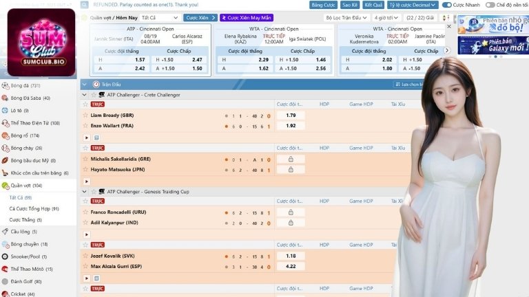 Quần vợt – Sự chính xác trong từng set đấu