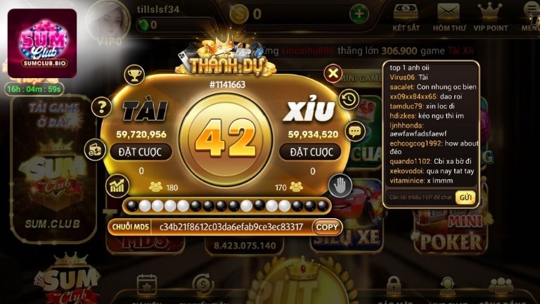 Tài Xỉu MD5 – Cá cược minh bạch, thưởng lớn tức thì